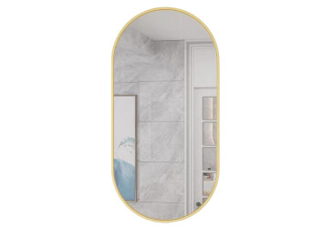 Lustro owalne 80x40cm złota rama