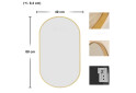 Lustro owalne 80x40cm złota rama - Fotografia 3 Fotografia 3 - Lustro owalne 80x40cm złota rama