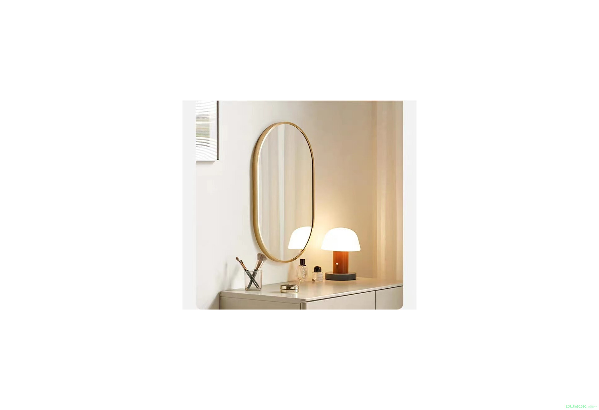 Lustro owalne 80x40cm złota rama - Fotografia 5 Fotografia 5 - Lustro owalne 80x40cm złota rama