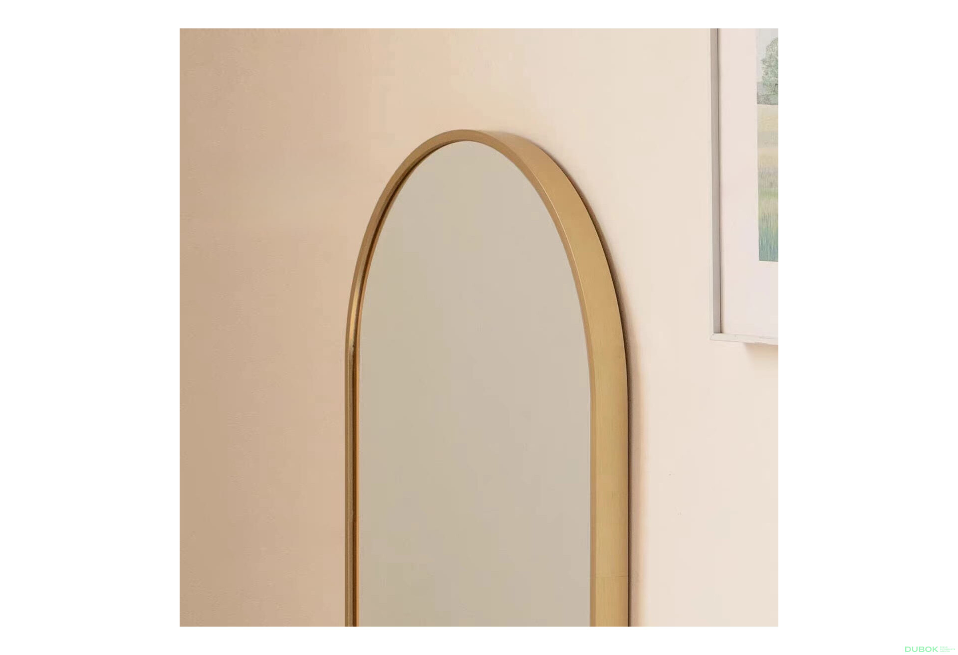 Fotografia 7 - Lustro owalne 80x40cm złota rama
