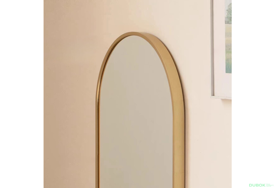 Fotografia 7 - Lustro owalne 80x40cm złota rama