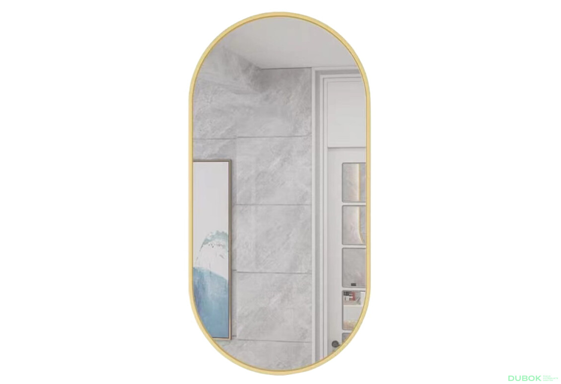 Lustro owalne 100x50cm złota rama