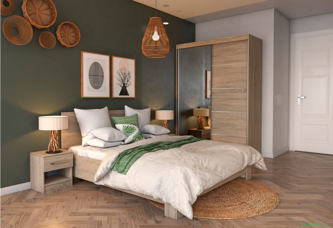 Spálňa 2D Aj dub sonoma