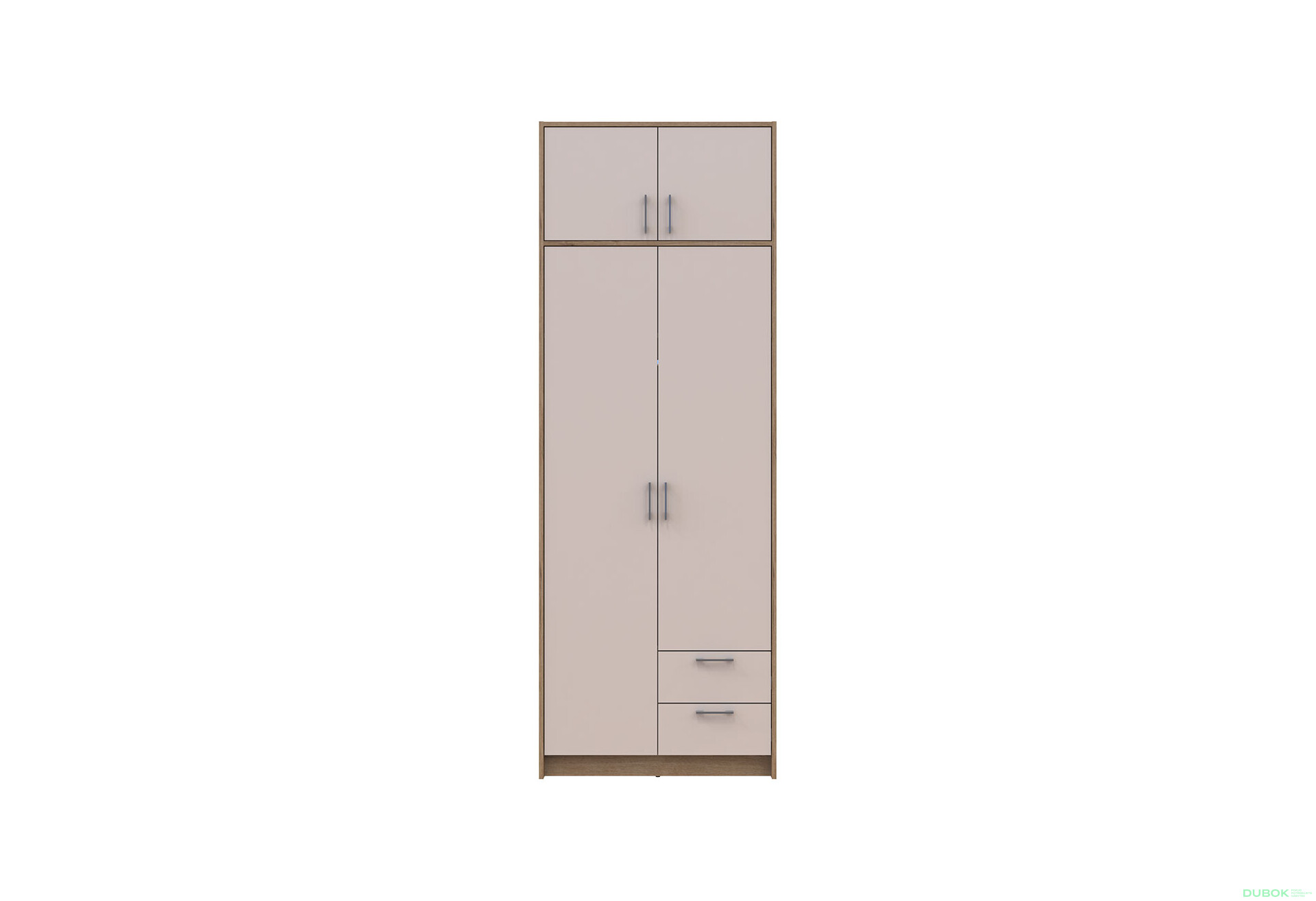 Skriňa Rondi 2 drevotrieska s nadstavcom dub artisan / kašmír 82x52x236 - Fotografia 3 Fotografia 3 - Skriňa Rondi 2 drevotrieska s nadstavcom dub artisan / kašmír 82x52x236