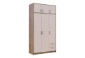 Fotografia 5 - Skriňa Rondi 3 drevotrieska s horným priestorom artisan dub / cashmere 121x52x236