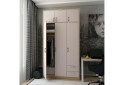 Fotografia 6 - Skriňa Rondi 3 drevotrieska s horným priestorom artisan dub / cashmere 121x52x236