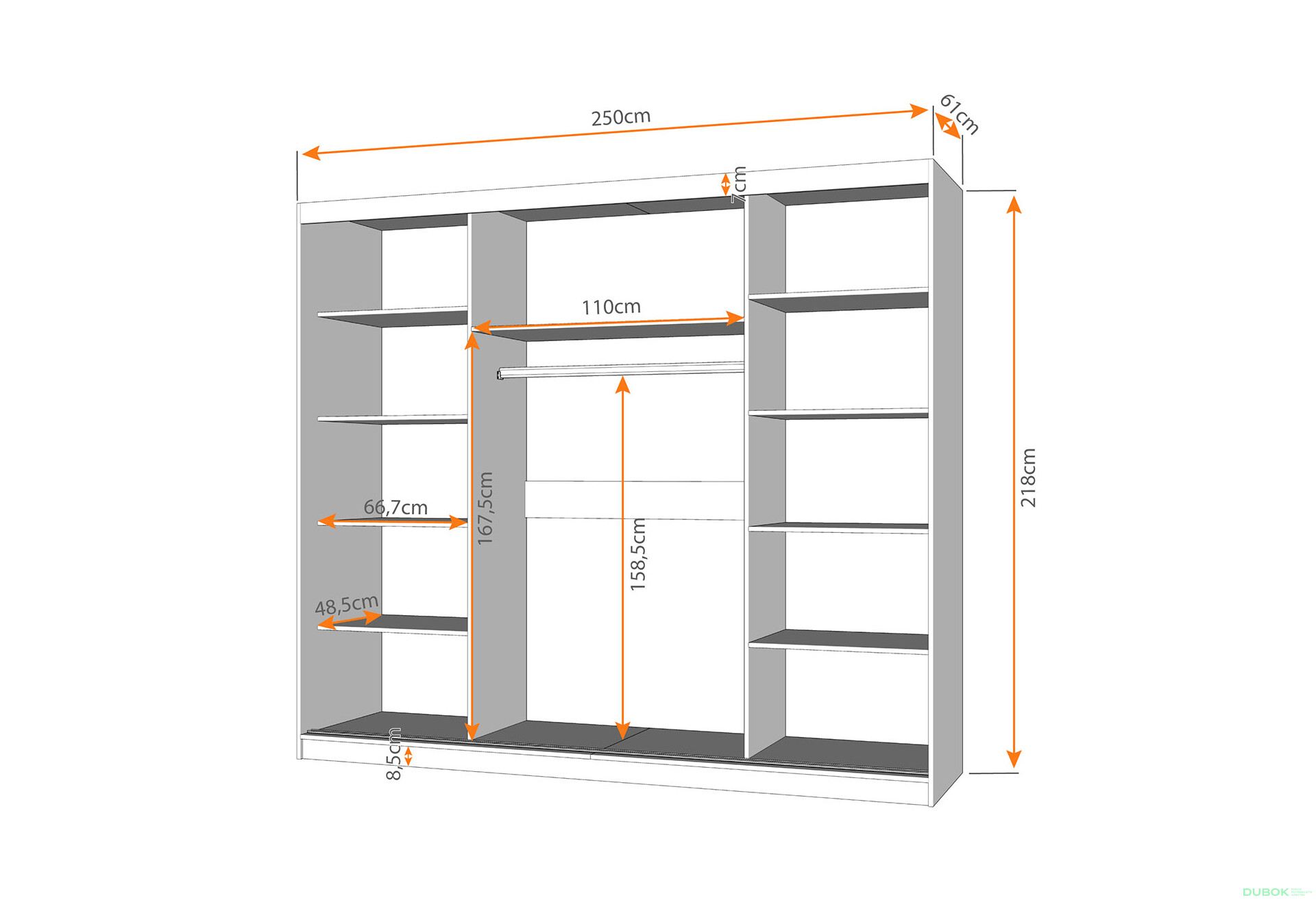 Fotografia 2 - Skriňa Albumy so zrkadlom čierny / dub sonoma