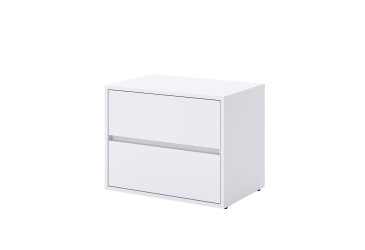 Nočný stolík 2šx Super Mat Biely Tibo