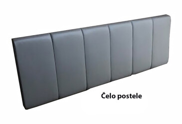 Fotografia Posteľ 1.8 mäkké čelo s šuplíkmi, bez rámu dub kraft / Lava