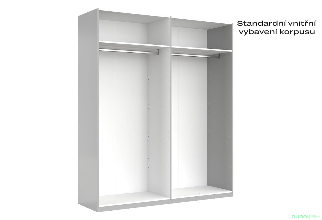 Fotografia 5 - Skriňa 4dv bez zrkadiel, séria N sivý lesk Megy