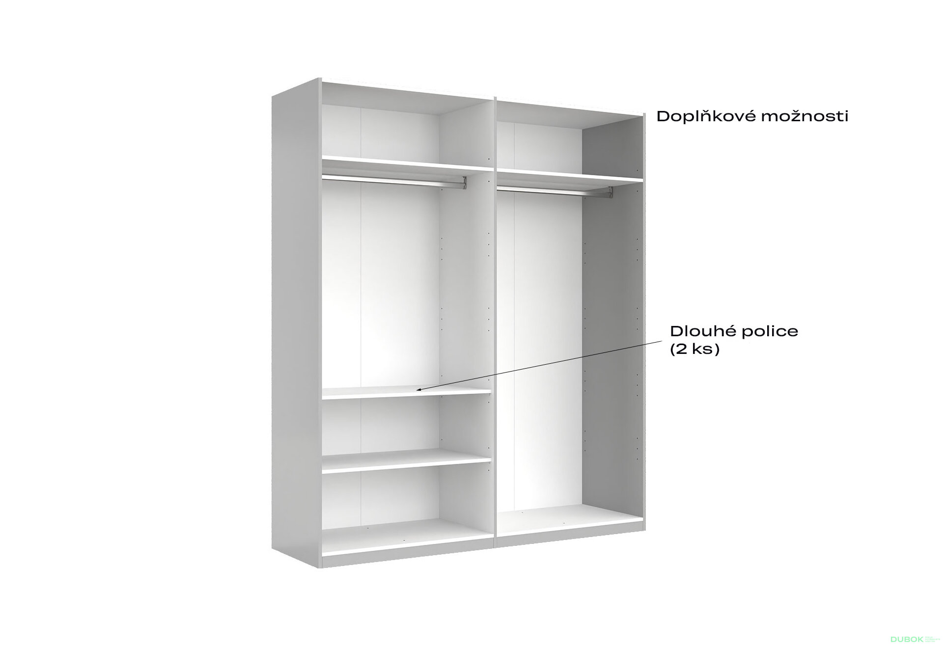 Fotografia 7 - Skriňa 4dv bez zrkadiel, séria N sivý lesk Megy