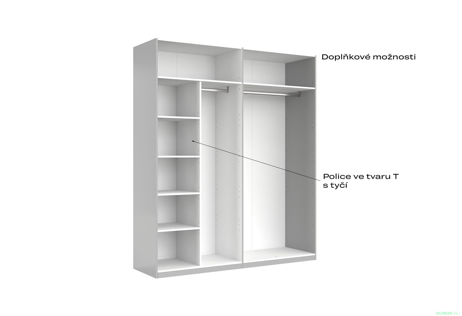 Fotografia 10 - Skriňa 4dv bez zrkadiel, séria N sivý lesk Megy
