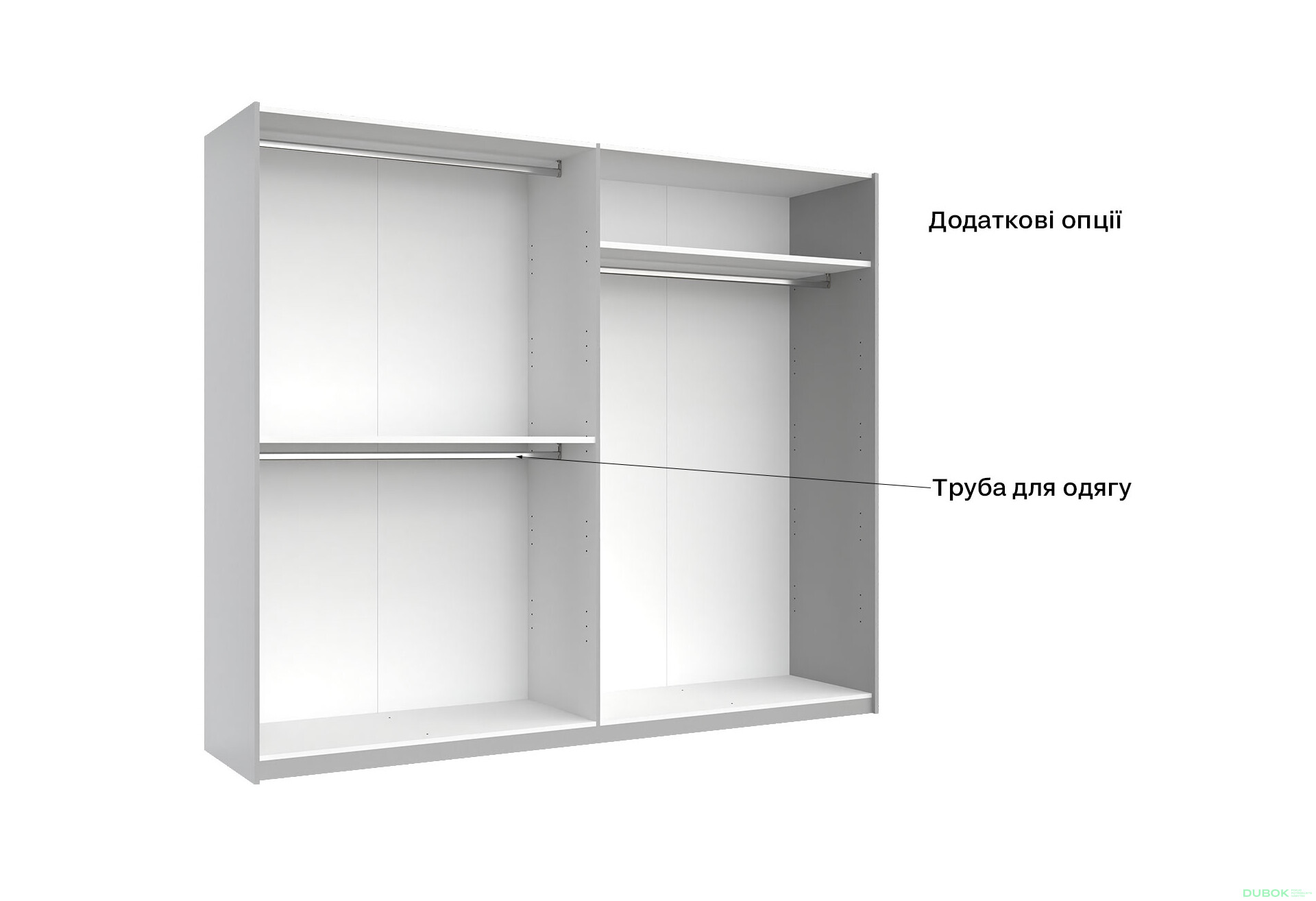Fotografia 7 - Skriňa s posuvnými dverami 2,5x2,1 m lesklá šedá / zrkadlo Megy
