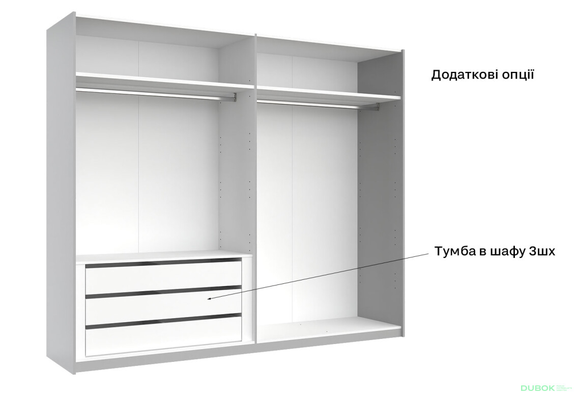 Skriňa s posuvnými dverami 2,5x2,1 m lesklá šedá / zrkadlo Megy - Fotografia 3 Fotografia 3 - Skriňa s posuvnými dverami 2,5x2,1 m lesklá šedá / zrkadlo Megy