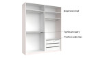 Skriňa s posuvnými dverami 2.0x2.4 m, sivý lesk / zrkadlo Megy - Fotografia 16 Fotografia 16 - Skriňa s posuvnými dverami 2.0x2.4 m, sivý lesk / zrkadlo Megy