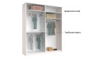 Skriňa s posuvnými dverami 2.0x2.4 m, sivý lesk / zrkadlo Megy - Fotografia 9 Fotografia 9 - Skriňa s posuvnými dverami 2.0x2.4 m, sivý lesk / zrkadlo Megy