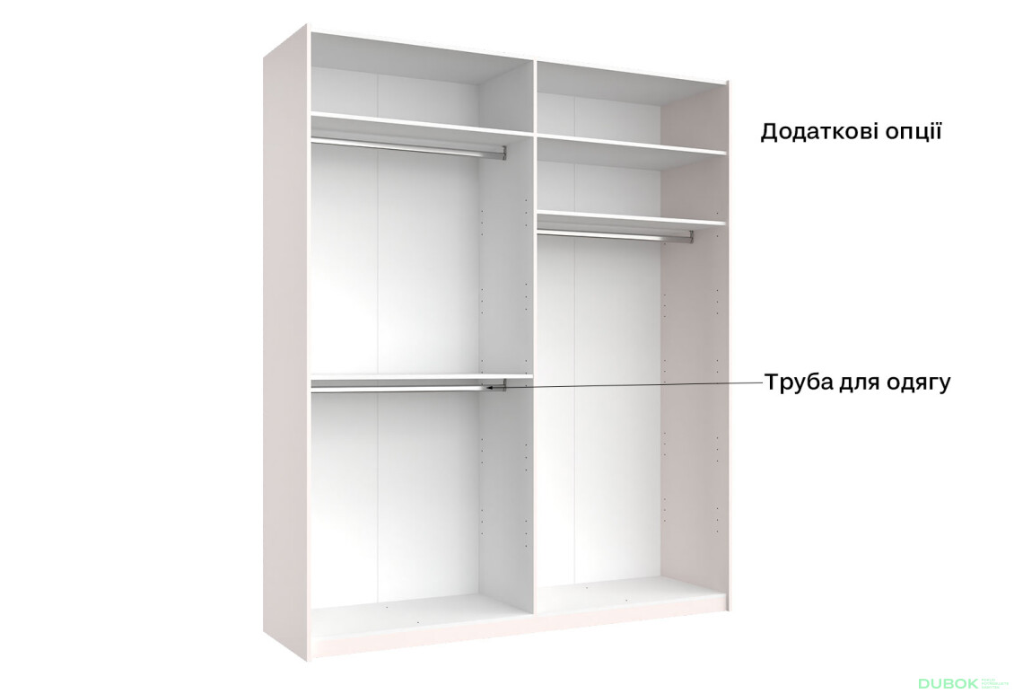 Skriňa s posuvnými dverami 2.0x2.4 m, sivý lesk / zrkadlo Megy - Fotografia 8 Fotografia 8 - Skriňa s posuvnými dverami 2.0x2.4 m, sivý lesk / zrkadlo Megy