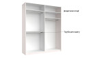Skriňa s posuvnými dverami 2.0x2.4 m, sivý lesk / zrkadlo Megy - Fotografia 8 Fotografia 8 - Skriňa s posuvnými dverami 2.0x2.4 m, sivý lesk / zrkadlo Megy