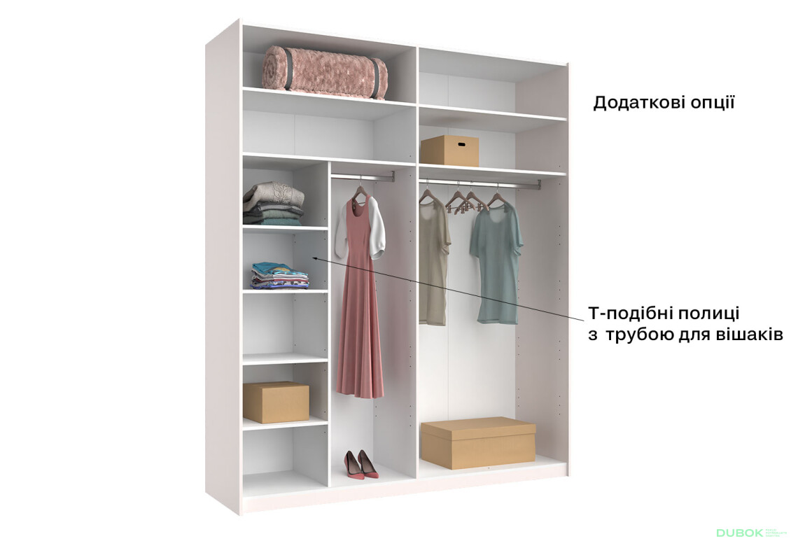 Skriňa s posuvnými dverami 2.0x2.4 m, sivý lesk / zrkadlo Megy - Fotografia 7 Fotografia 7 - Skriňa s posuvnými dverami 2.0x2.4 m, sivý lesk / zrkadlo Megy