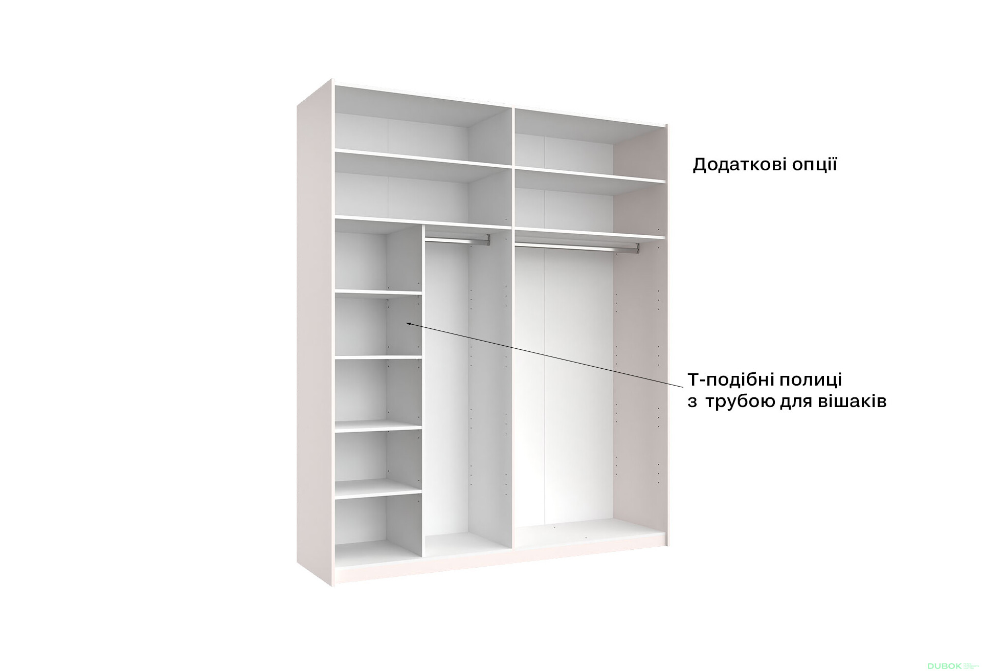 Fotografia 6 - Skriňa s posuvnými dverami 2.0x2.4 m, sivý lesk / zrkadlo Megy