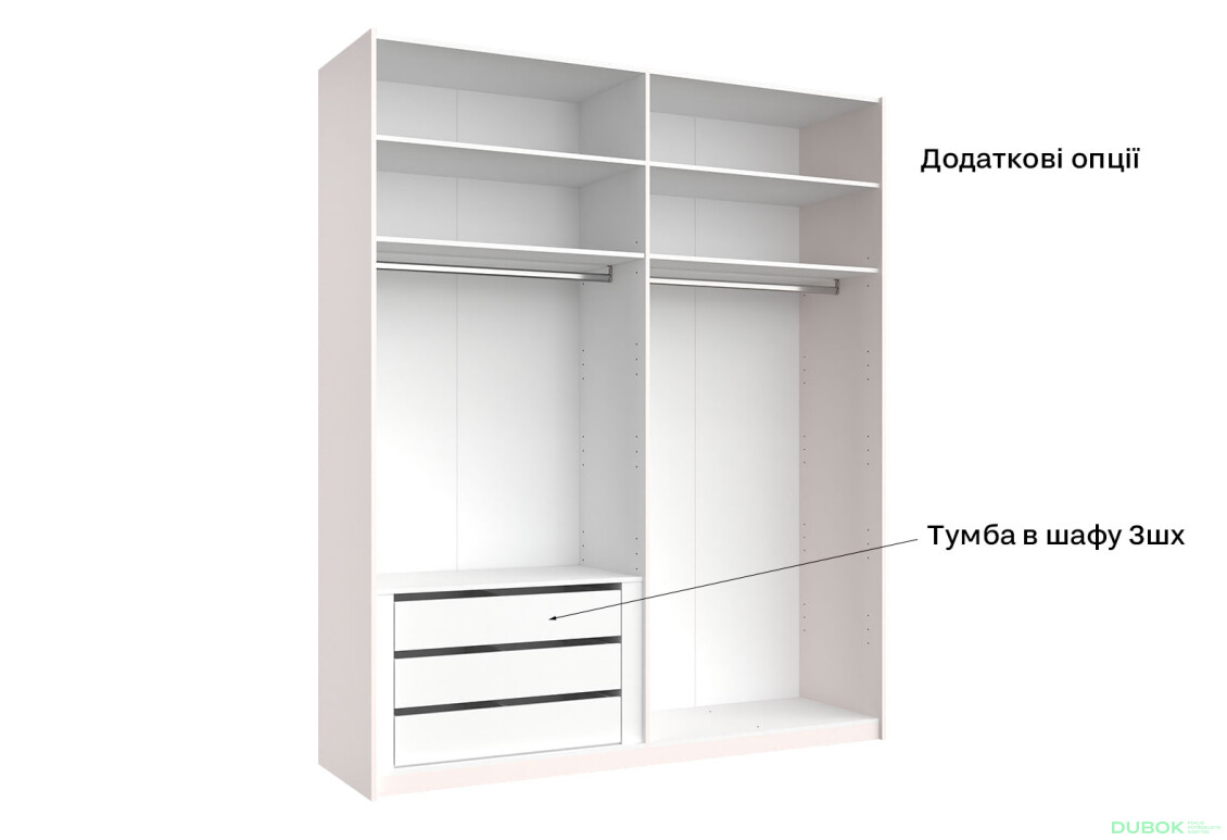 Fotografia 4 - Skriňa s posuvnými dverami 2.0x2.4 m, sivý lesk / zrkadlo Megy