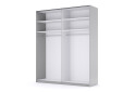 Skriňa s posuvnými dverami 2.0x2.4 m, sivý lesk / zrkadlo Megy - Fotografia 17 Fotografia 17 - Skriňa s posuvnými dverami 2.0x2.4 m, sivý lesk / zrkadlo Megy