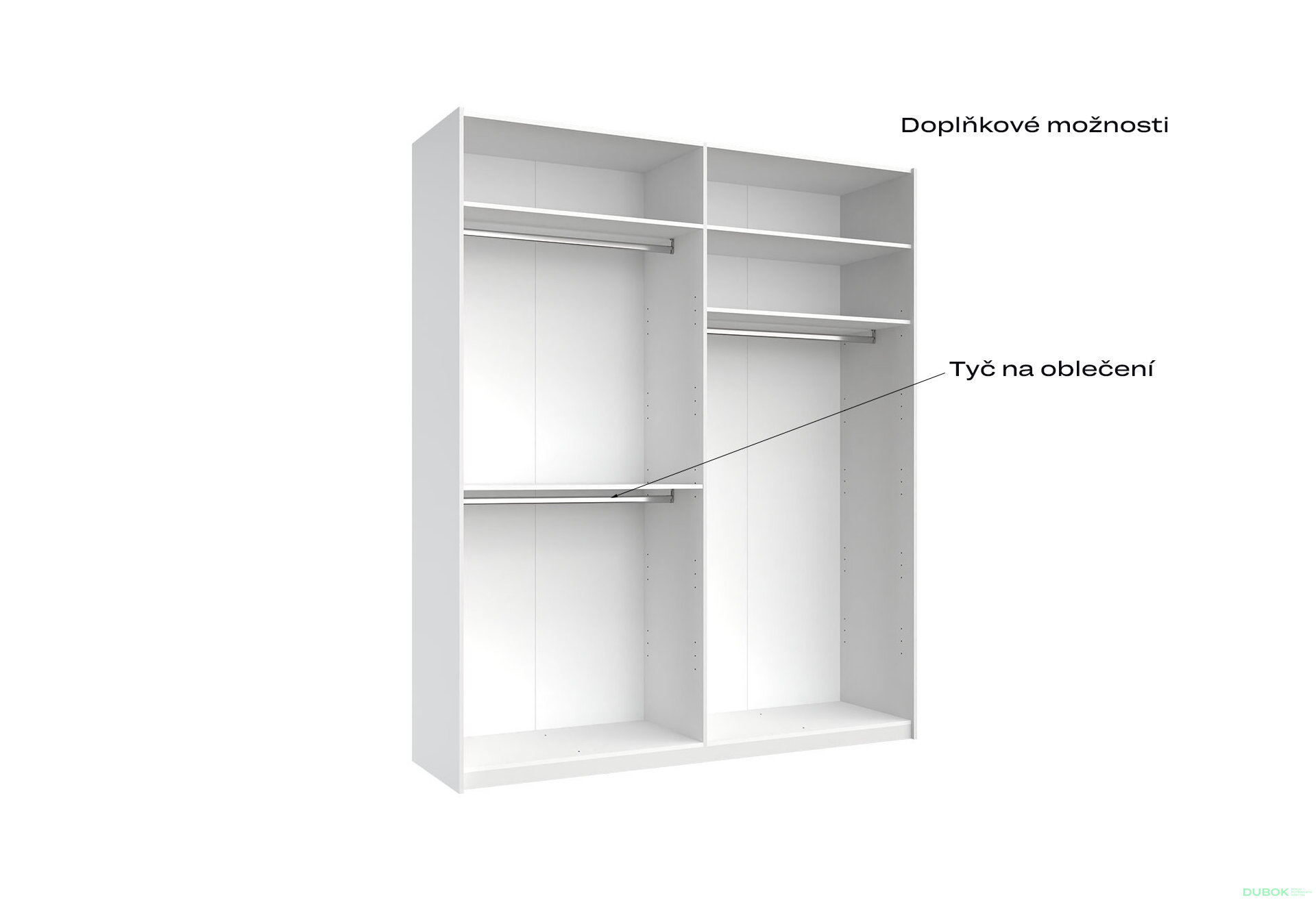 Fotografia 8 - Skriňa s posuvnými dverami 2.0x2.4 m, sivý lesk / zrkadlo Megy