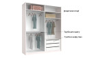 Skriňa s posuvnými dverami 2.0x2.4 m, sivý lesk / zrkadlo Megy - Fotografia 13 Fotografia 13 - Skriňa s posuvnými dverami 2.0x2.4 m, sivý lesk / zrkadlo Megy