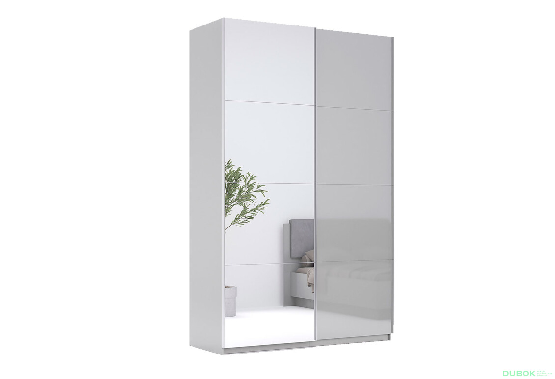 Skriňa s posuvnými dverami 1,5x2,4 m lesklá / zrkadlo Megy - Fotografia 15 Fotografia 15 - Skriňa s posuvnými dverami 1,5x2,4 m lesklá / zrkadlo Megy