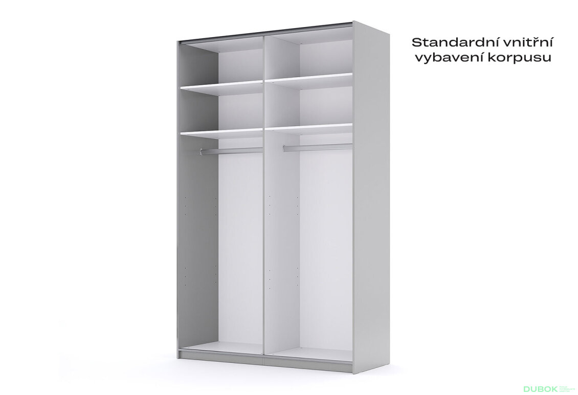 Fotografia 3 - Skriňa s posuvnými dverami 1,5x2,4 m lesklá / zrkadlo Megy