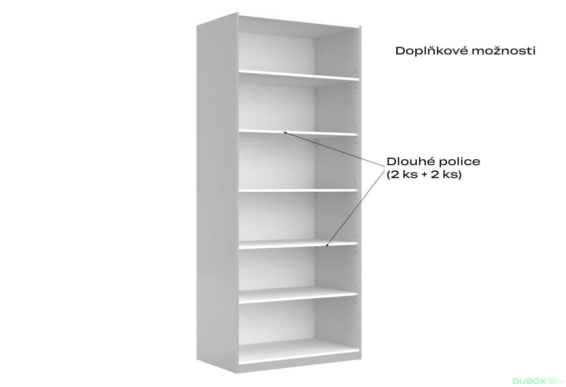 Fotografia 4 - Skriňa 2dv bez zrkadiel, séria N sivý lesk Megy