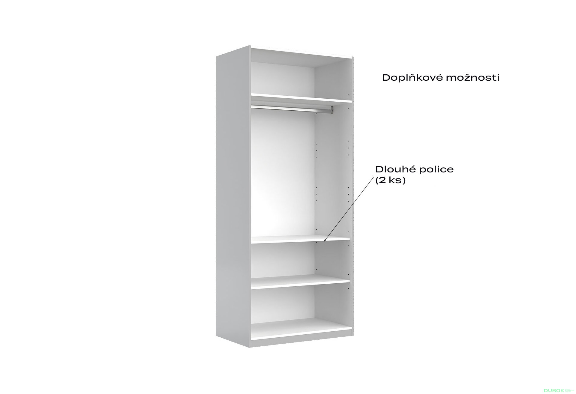 Fotografia 5 - Skriňa 2dv bez zrkadiel, séria N sivý lesk Megy