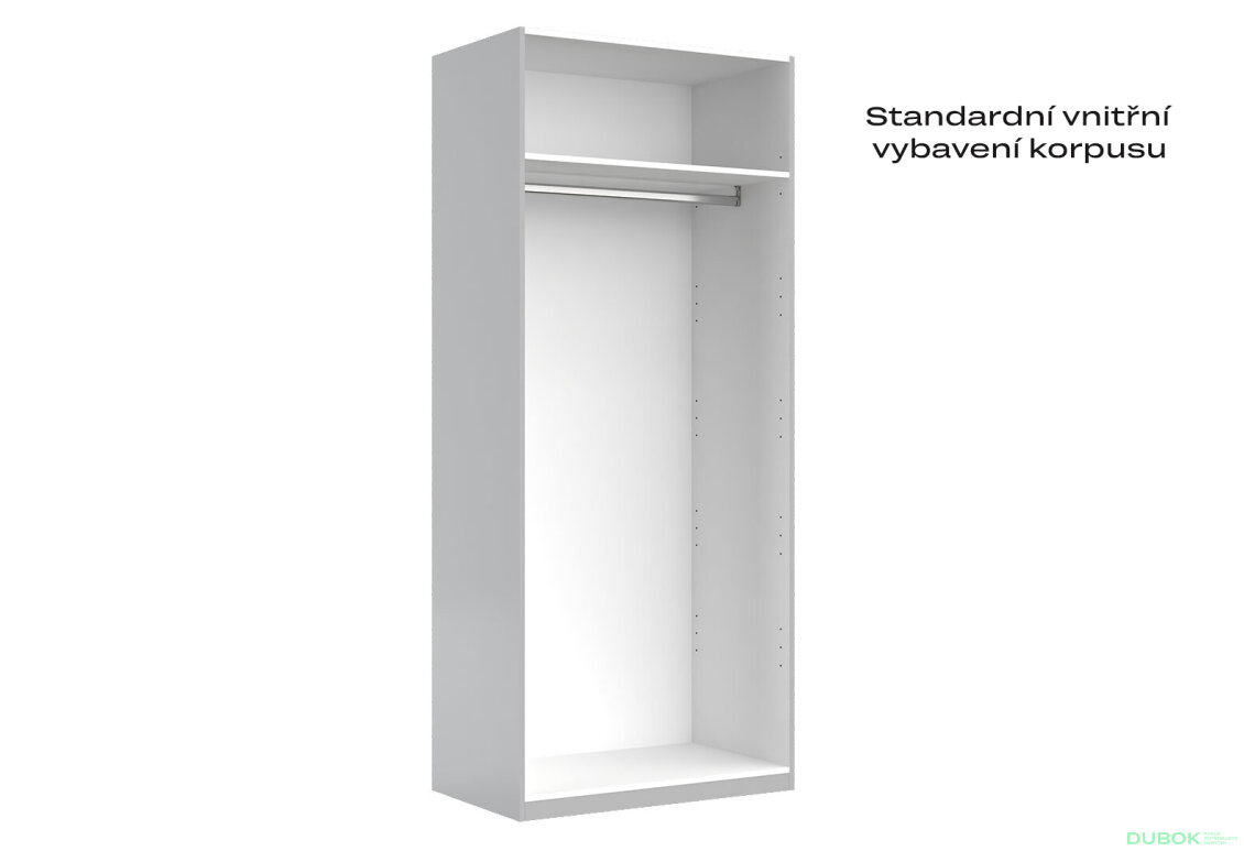 Fotografia 6 - Skriňa 2dv bez zrkadiel, séria N sivý lesk Megy