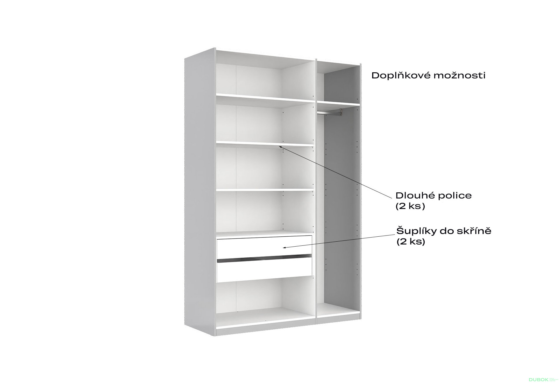 Fotografia 9 - Skriňa 3-dverová bez zrkadiel, séria N sivý lesk Megy