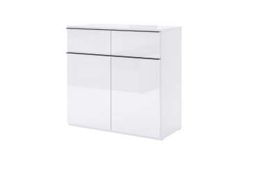 Komoda 2dv 2šx Biely lesk Lucca