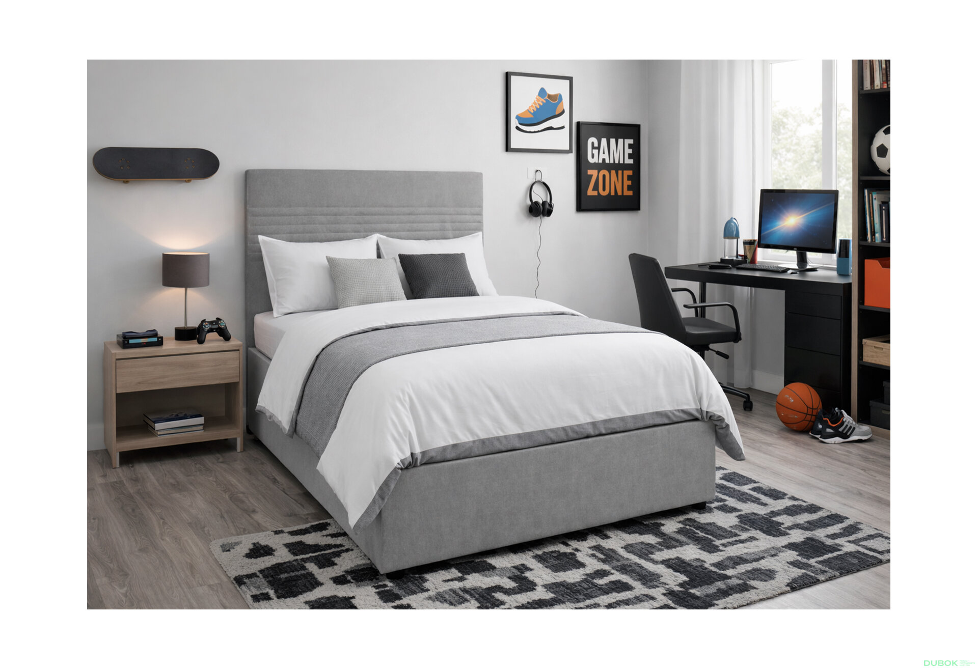 Fotografia 12 - Posteľ Fro Line 120x200 Mono 246, sivá