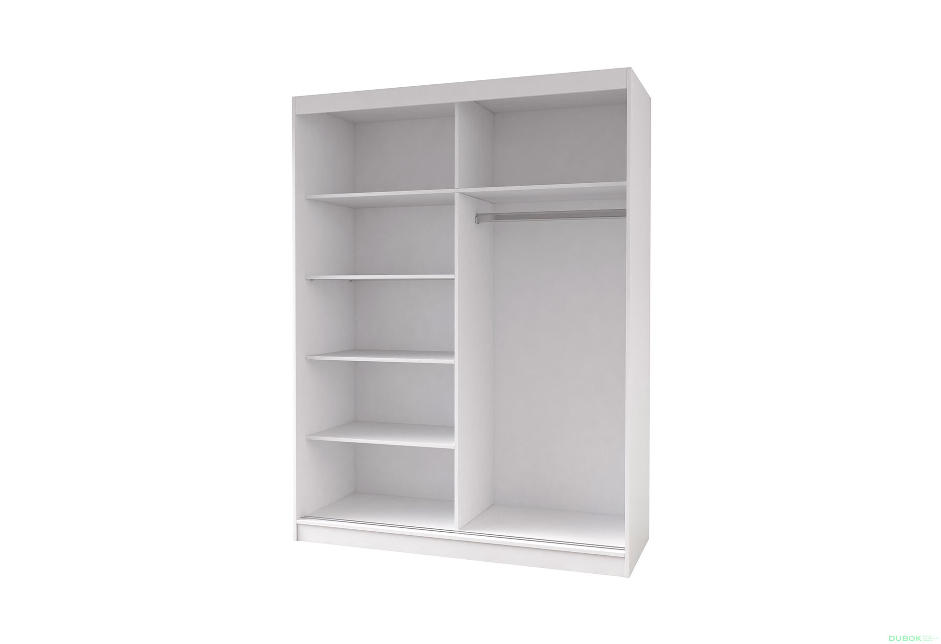 Fotografia 3 - Skriňa Bono 05 so zrkadlom + montinové lišty / aplikácia biely / dub sonoma