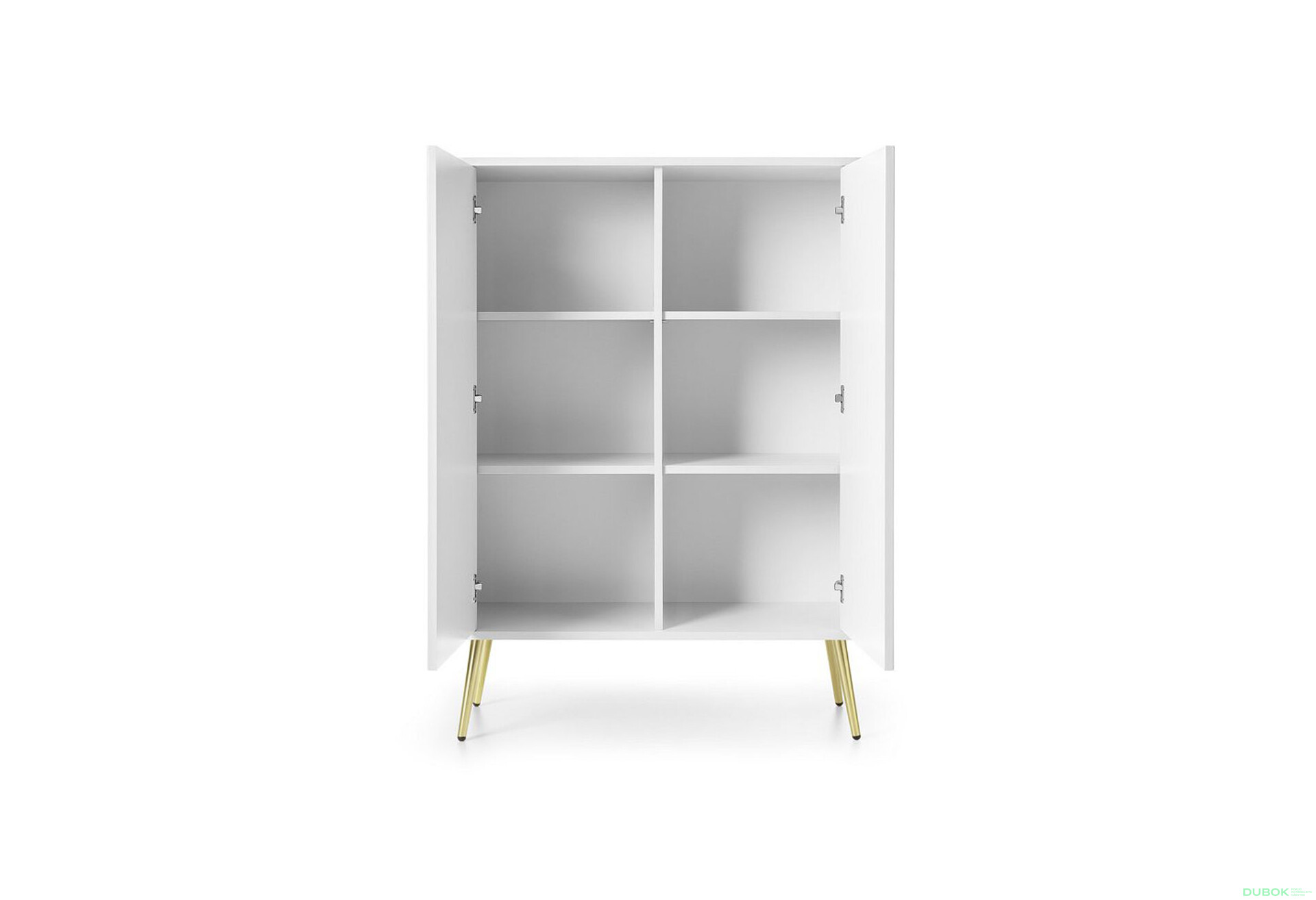 Komoda K-103 biela, zlaté nohy Zova - Fotografia 3 Fotografia 3 - Komoda K-103 biela, zlaté nohy Zova