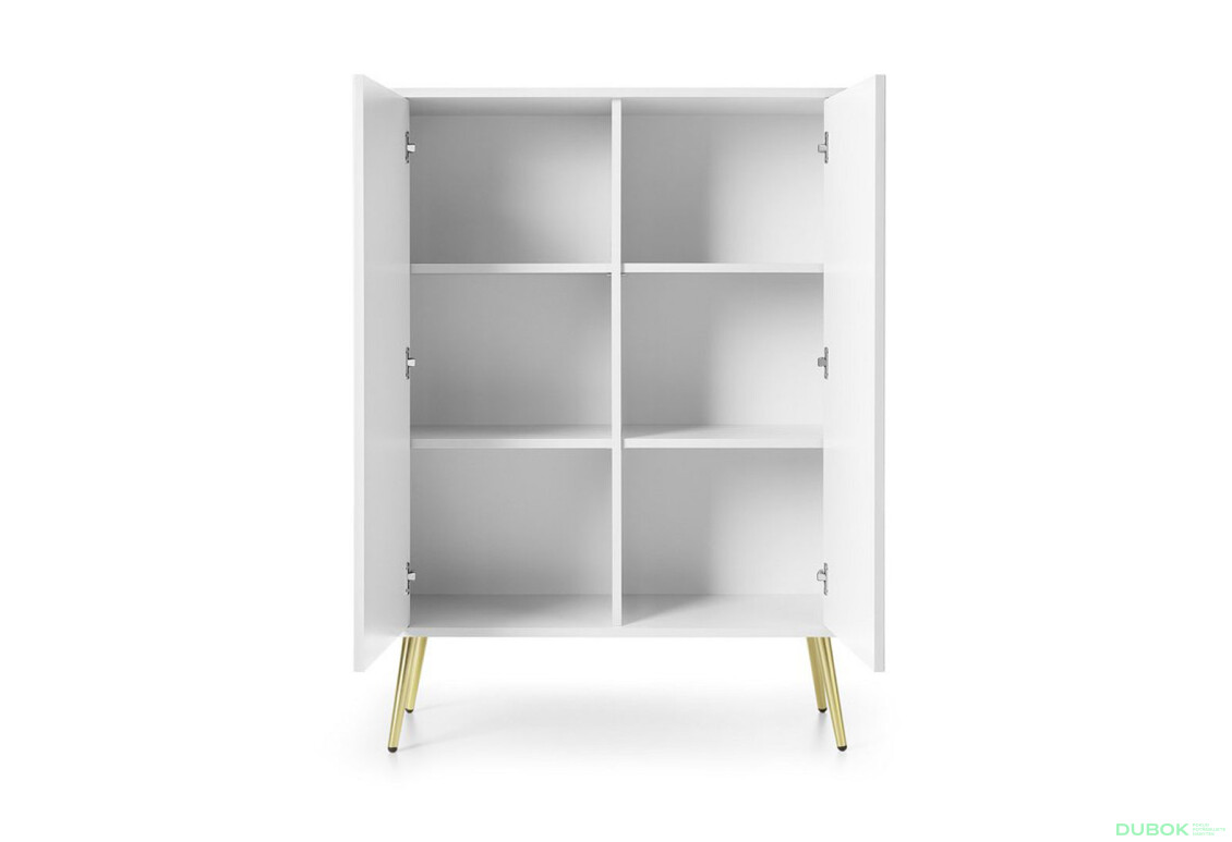 Komoda K-103 biela, zlaté nohy Zova - Fotografia 3 Fotografia 3 - Komoda K-103 biela, zlaté nohy Zova