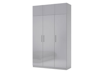 Fotografia Mezanín 3 dvere (2 dvere + 1 dvere) sivý lesk