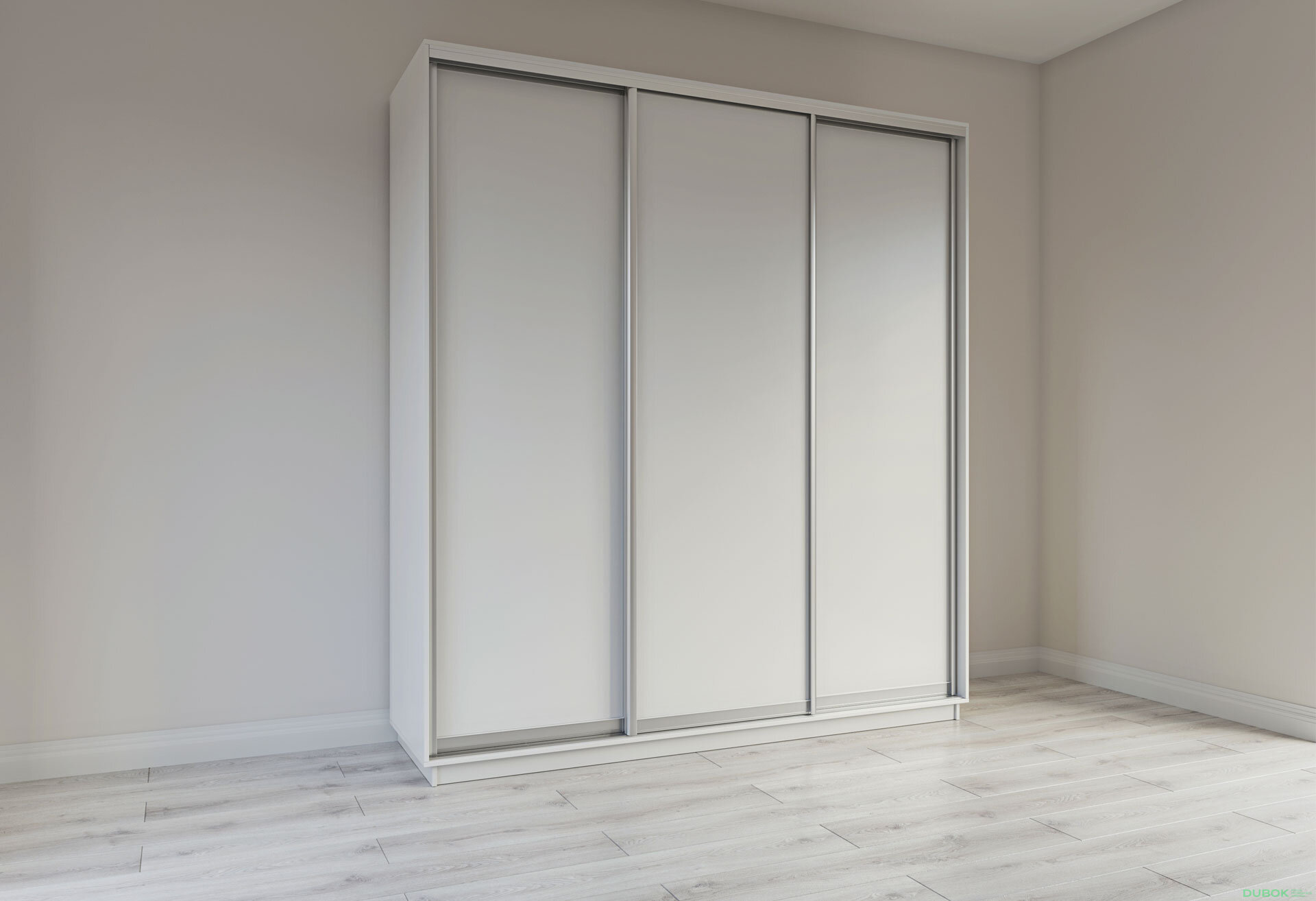 Fotografia 2 - Skriňa s posuvnými dverami 2200x2700x600 3DTD nymphaea alba, profil strieborný