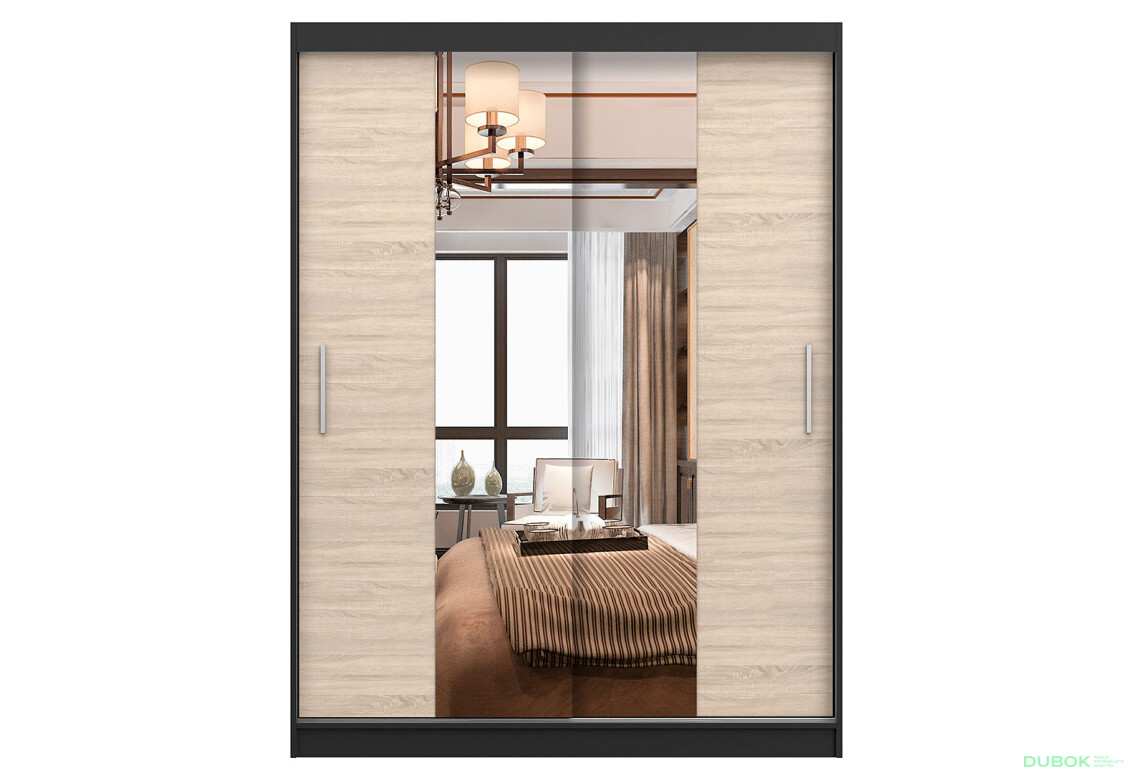 Fotografia 2 - Skriňa Vista 01 čierna / dub sonoma