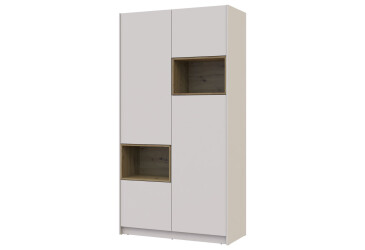 Skriňa Dale 2D s výklenkom 115.2х52х220 cm kašmír / dub artisan