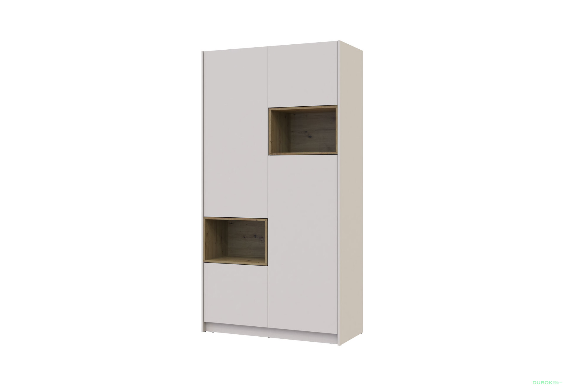 Fotografia 1 - Skriňa Dale 2D s výklenkom 115.2х52х220 cm kašmír / dub artisan