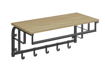 Półka z Wieszakami - sonoma - LCR012B11