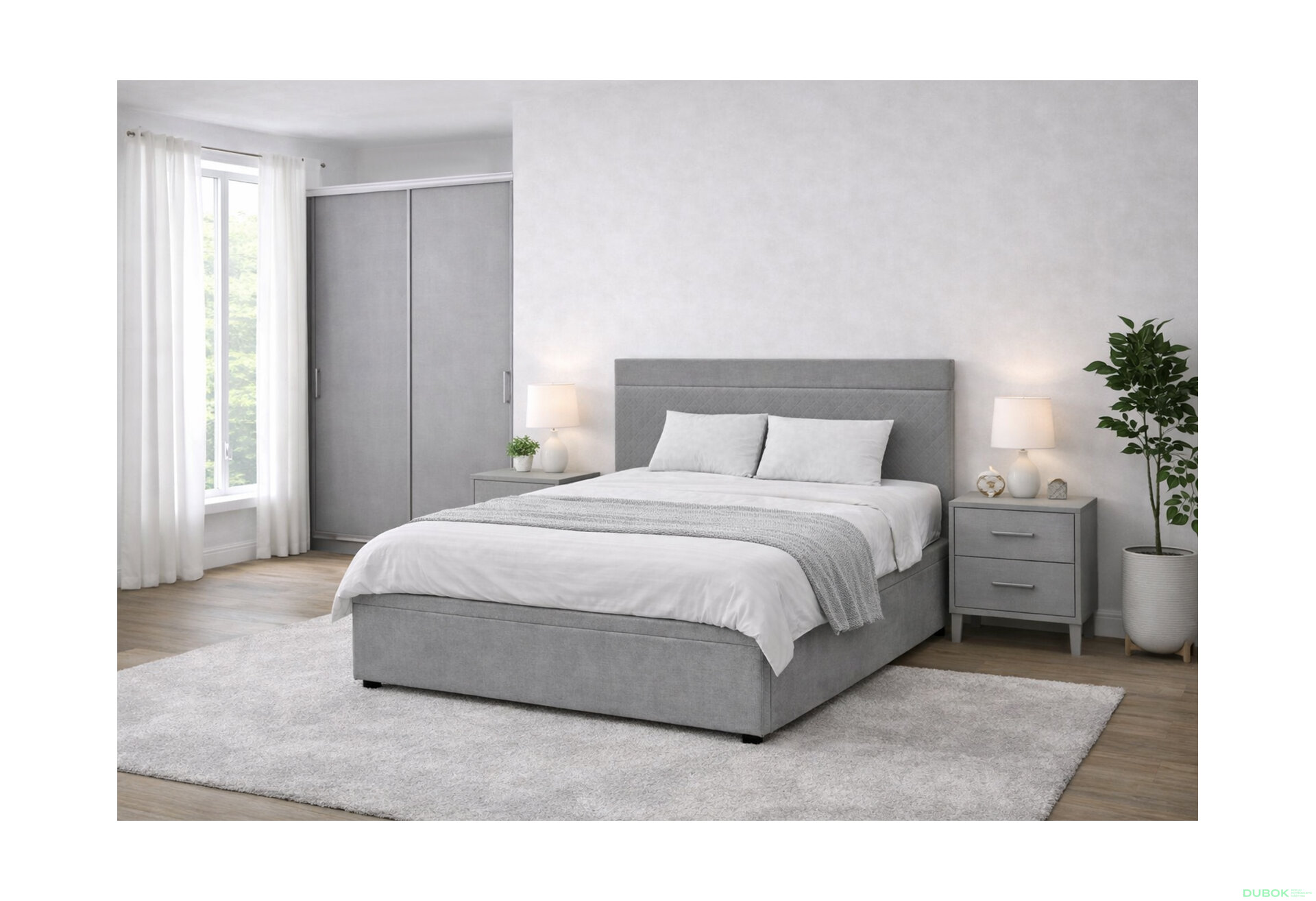 Fotografia 9 - Posteľ Fro Pik 160x200 s roštom, úložným priestorom Mono 246, sivá