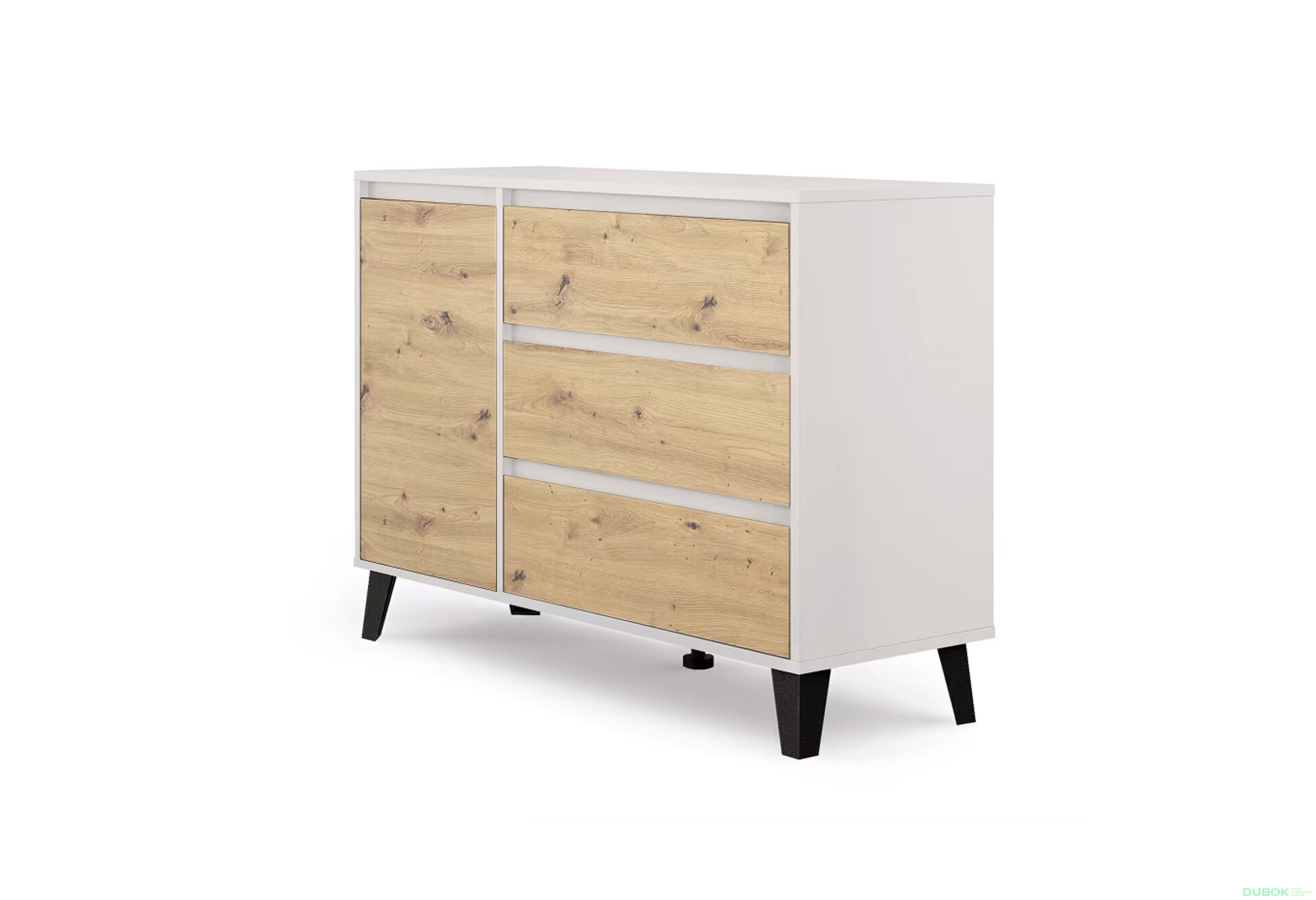 Fotografia 3 - Komoda Borg 1d3s kašmír / dub artisan