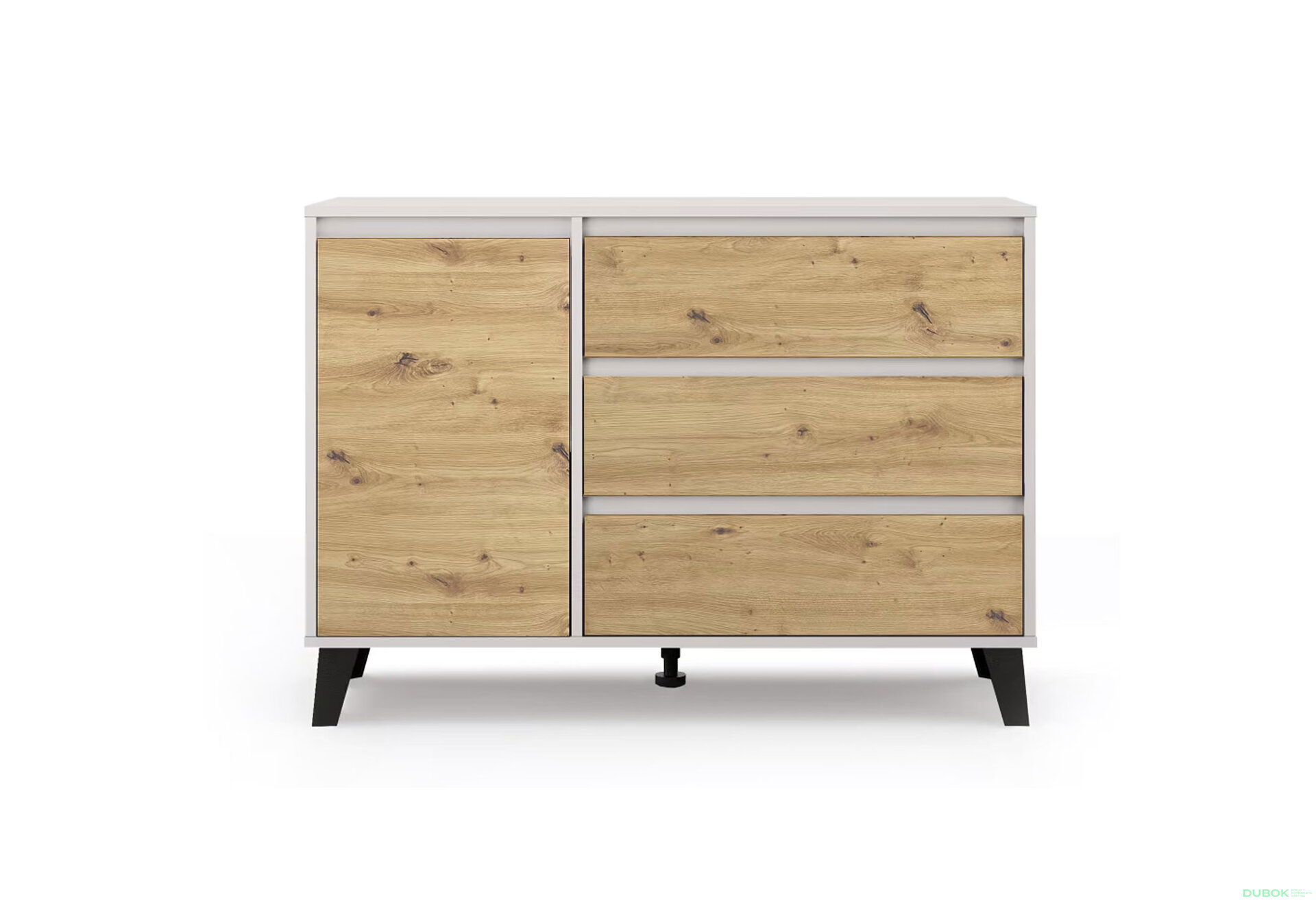 Fotografia 1 - Komoda Borg 1d3s kašmír / dub artisan