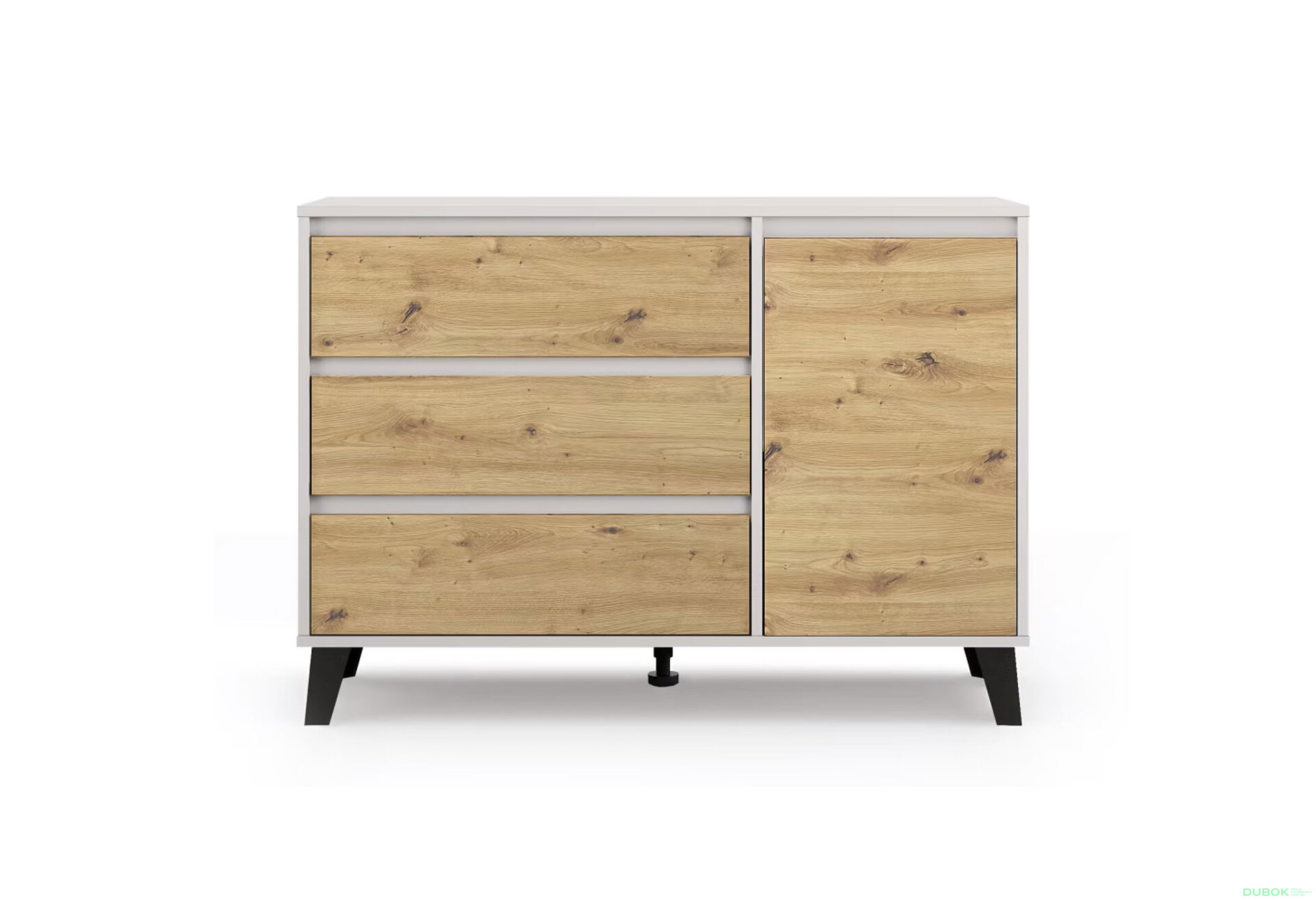 Fotografia 2 - Komoda Borg 1d3s kašmír / dub artisan