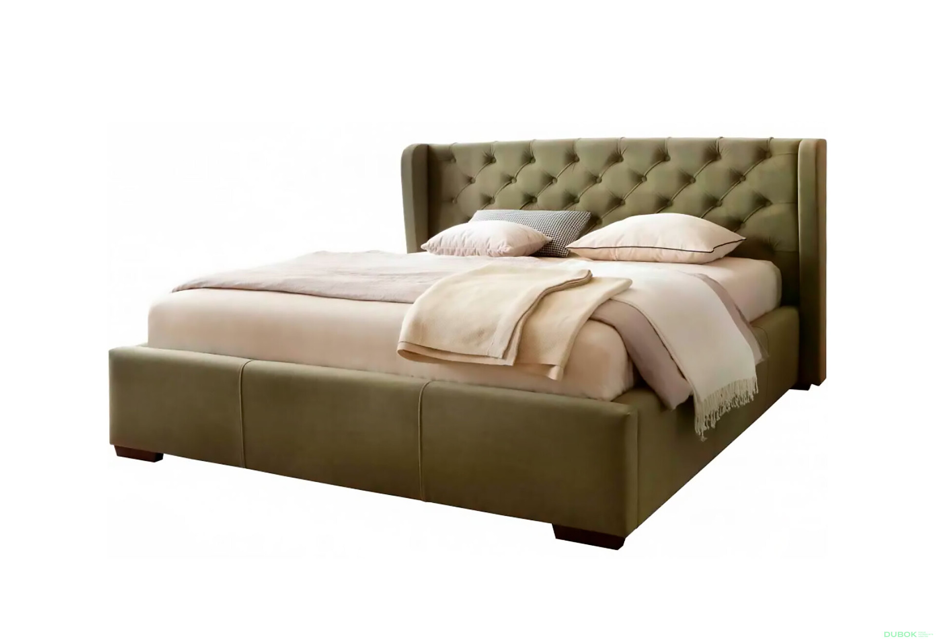 Fotografia 1 - Posteľ Preston 180x200 Matt Velvet 38 Davis, podhlavník 106, C4 Orech